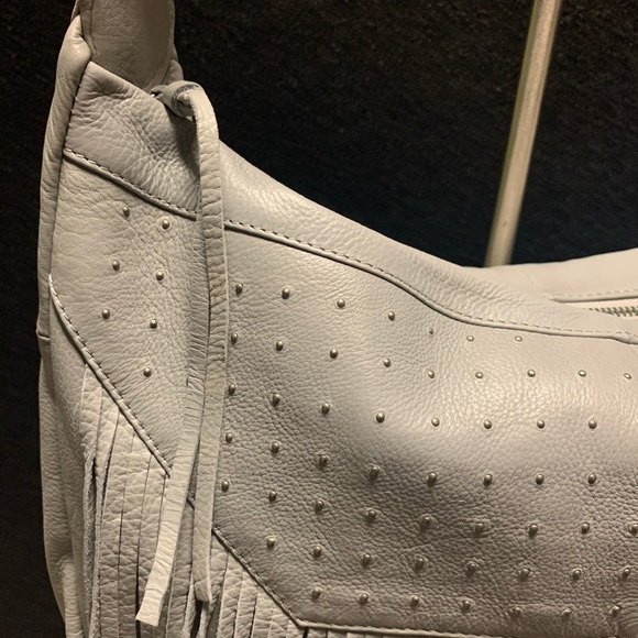 Day & Mood
Leather Studded Fringe Hobo Bag - Picture 10 of 14